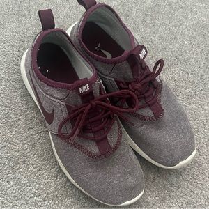 Maroon Nike sneakers